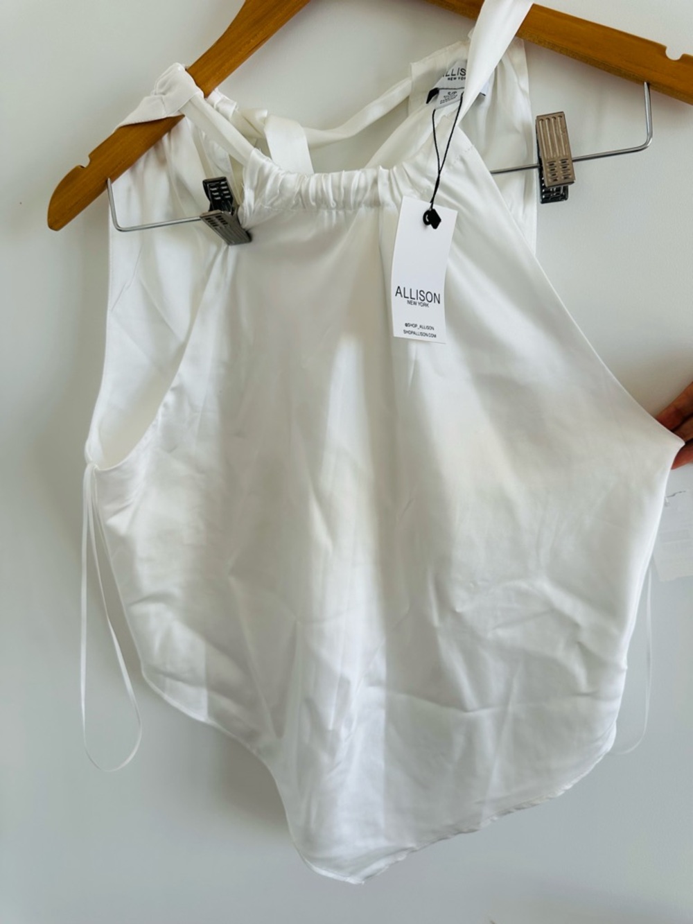 Allison New York White Halter Top - Picture 6 of 6